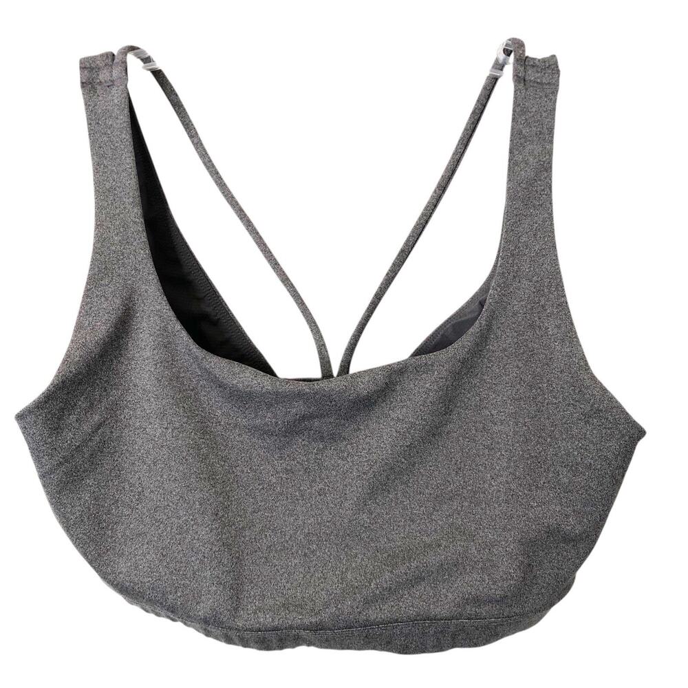 Athleta Women's Gray Strappy Unpadded Sports Bra Size Medium
